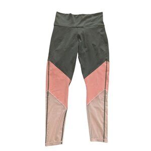 Fabletics Zone High-Waist 7/8 Leggings Mesh Panels Safari/Blossom/Pearl * Size S